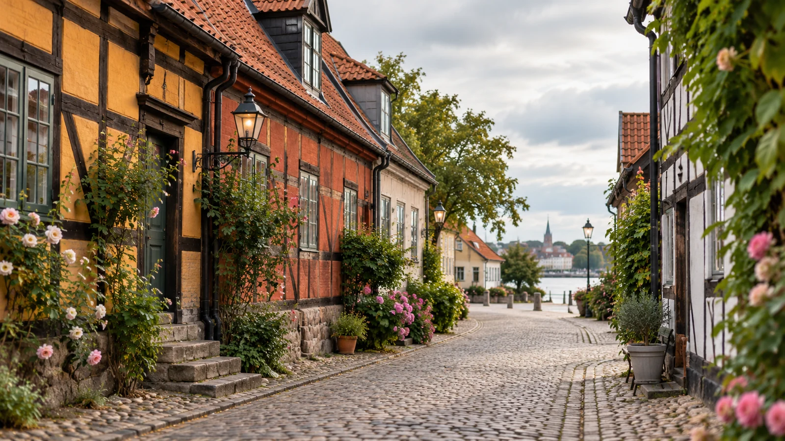 AI-genererad redaktionell bild av svensk stadsmiljö; inte dokumentär